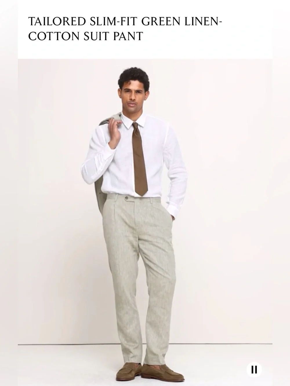 Banana Republic | Slim Fit | Green Linen Dress Pants | Men’s Size 38x32 NWOT